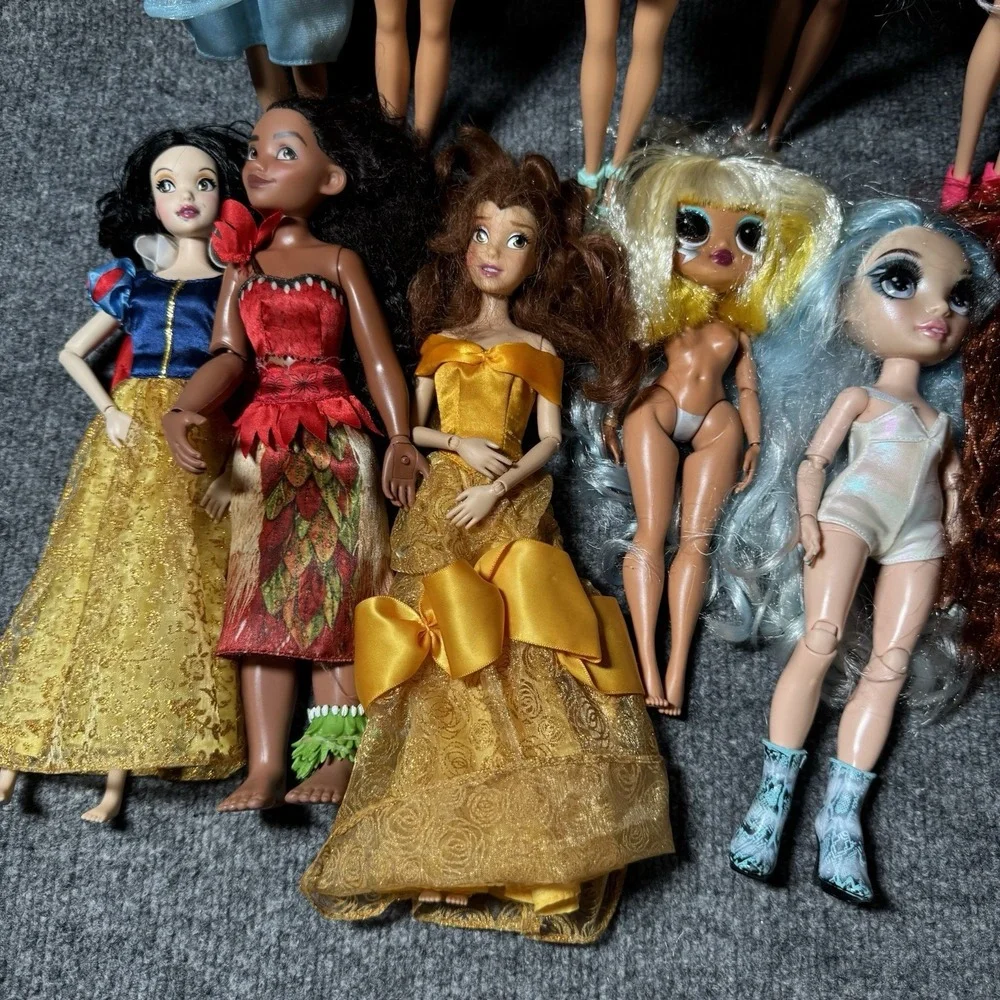 Barbie Doll‎ Lot Of 11 Includes Disney Princesses And LOL Dolls Mix Lot of Dolls